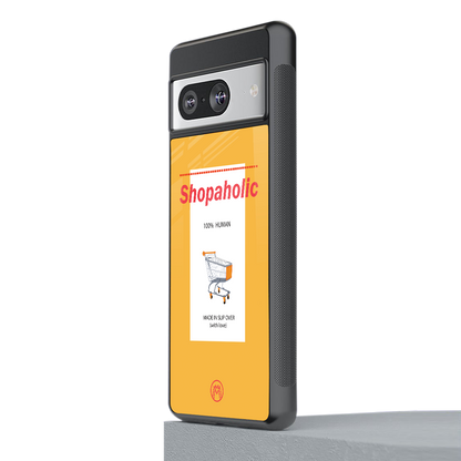 shopaholic back phone cover | glass case for Google Pixel 8