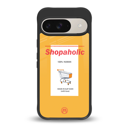 shopaholic back phone cover | glass case for google pixel 9