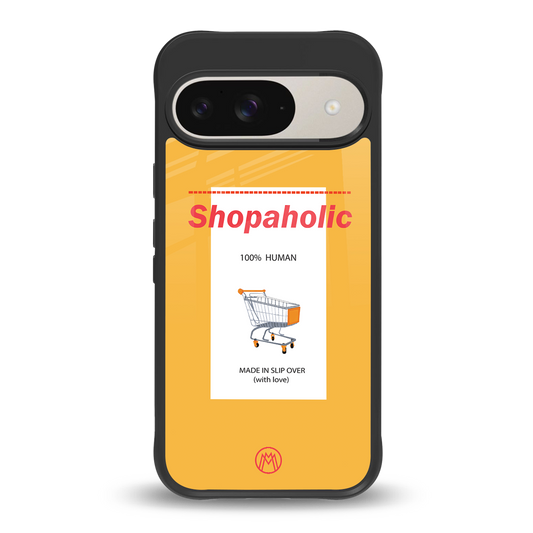 shopaholic back phone cover | glass case for google pixel 9