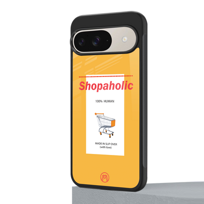 shopaholic back phone cover | glass case for google pixel 9