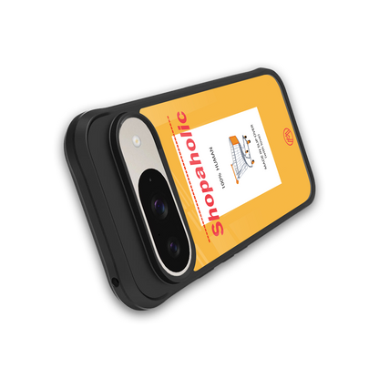 shopaholic back phone cover | glass case for google pixel 9