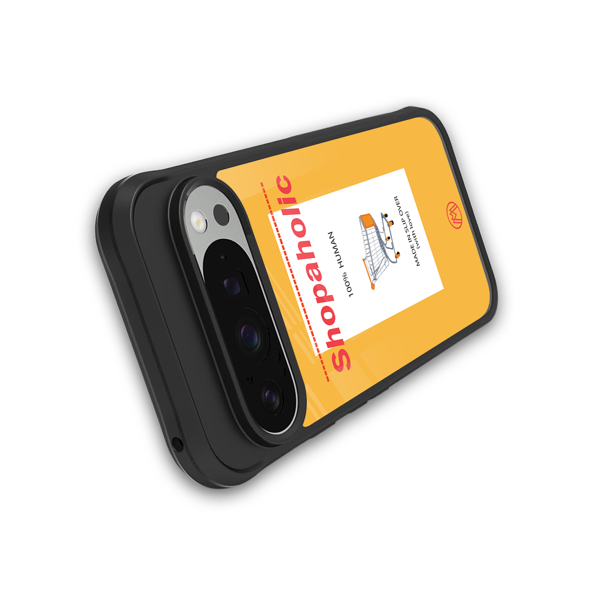 shopaholic back phone cover | glass case for google pixel 9 pro