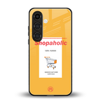 shopaholic back phone cover | glass case for samsung galaxy s24