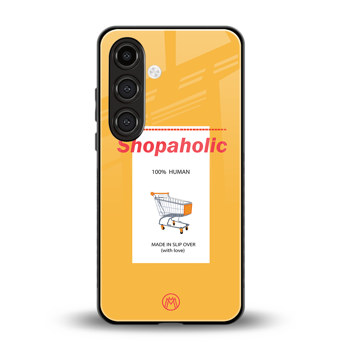 shopaholic back phone cover | glass case for samsung galaxy s24 fe