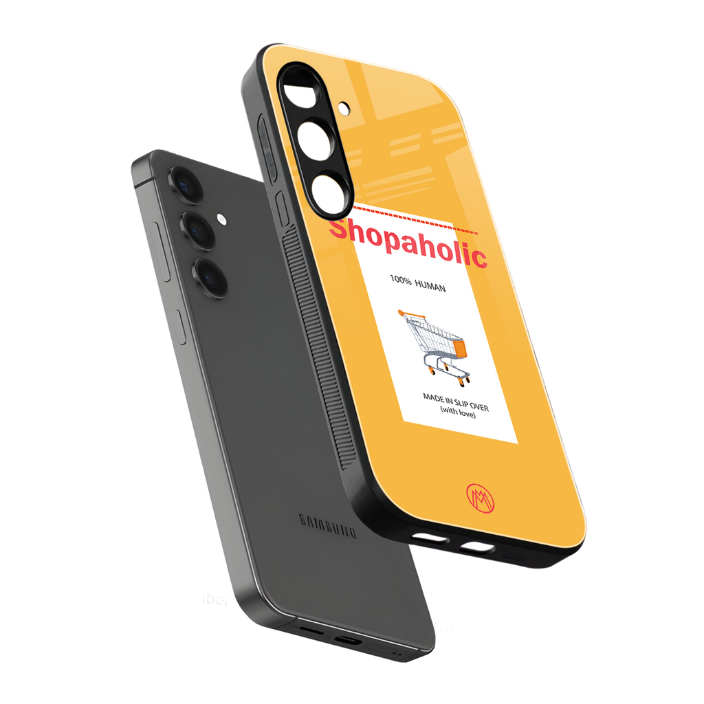 shopaholic back phone cover | glass case for samsung galaxy s24