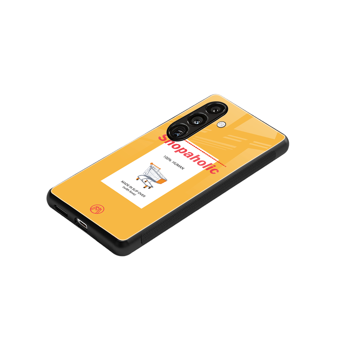 shopaholic back phone cover | glass case for samsung galaxy s24 fe