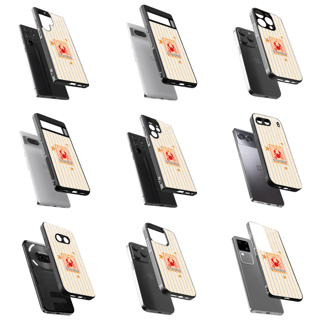 Durable Glass Back Mobile Case for iPhone, Samsung, OnePlus, Google Pixel, Redmi, Vivo, Oppo