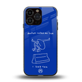 sick skateboarder blue doodle back phone cover | glass case for iphone 13 pro max