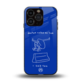 sick skateboarder blue doodle back phone cover | glass case for iphone 13 pro