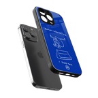 sick skateboarder blue doodle back phone cover | glass case for iphone 13 pro