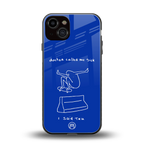 sick skateboarder blue doodle back phone cover | glass case for iphone 13
