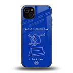 sick skateboarder blue doodle back phone cover | glass case for iphone 14 plus