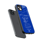 sick skateboarder blue doodle back phone cover | glass case for iphone 14 plus