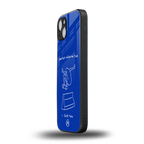 sick skateboarder blue doodle back phone cover | glass case for iphone 14 plus