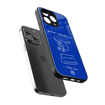 sick skateboarder blue doodle back phone cover | glass case for iphone 14 pro max