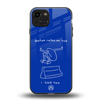 sick skateboarder blue doodle back phone cover | glass case for iphone 15