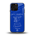 sick skateboarder blue doodle back phone cover | glass case for iphone 16 pro max