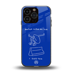 sick skateboarder blue doodle back phone cover | glass case for iphone 16 pro