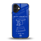 sick skateboarder blue doodle back phone cover | glass case for iphone 16