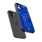 sick skateboarder blue doodle back phone cover | glass case for iphone 16