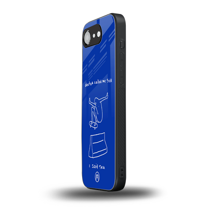 sick skateboarder blue doodle back phone cover | glass case for iphone 16e
