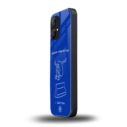 sick skateboarder blue doodle back phone cover | glass case for nothing phone 1