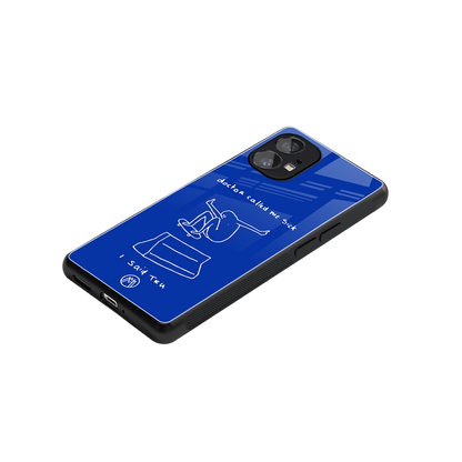 sick skateboarder blue doodle back phone cover | glass case for nothing phone 1