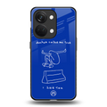 sick skateboarder blue doodle back phone cover | glass case for oneplus nord 3