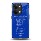 sick skateboarder blue doodle back phone cover | glass case for oneplus nord 3