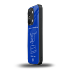 sick skateboarder blue doodle back phone cover | glass case for oneplus nord 3
