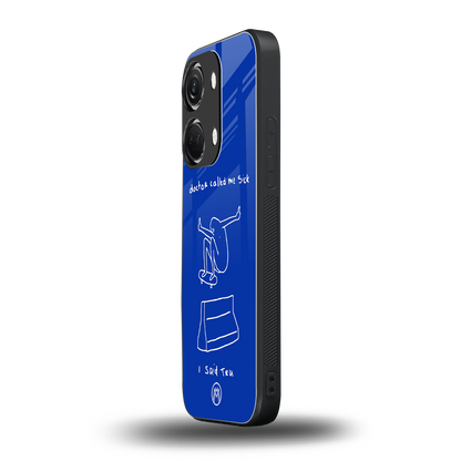 sick skateboarder blue doodle back phone cover | glass case for oneplus nord 3