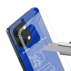 sick skateboarder blue doodle back phone cover | glass case for oneplus nord 3