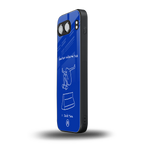 sick skateboarder blue doodle back phone cover | glass case for oneplus nord 4