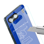 sick skateboarder blue doodle back phone cover | glass case for oneplus nord 4