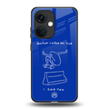 sick skateboarder blue doodle back phone cover | glass case for oneplus nord ce 3