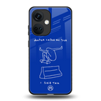 sick skateboarder blue doodle back phone cover | glass case for oneplus nord ce 3