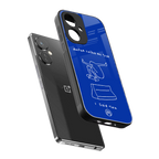 sick skateboarder blue doodle back phone cover | glass case for oneplus nord ce 3