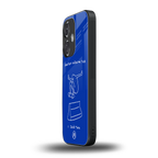sick skateboarder blue doodle back phone cover | glass case for oneplus nord ce 3