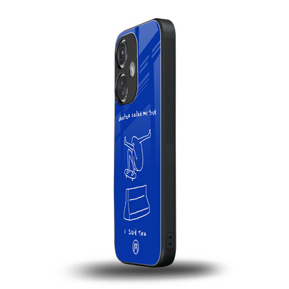 sick skateboarder blue doodle back phone cover | glass case for oneplus nord ce 3