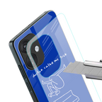 sick skateboarder blue doodle back phone cover | glass case for oneplus nord ce 3