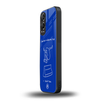 sick skateboarder blue doodle back phone cover | glass case for oneplus nord ce 4 lite