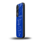 sick skateboarder blue doodle back phone cover | glass case for oneplus nord ce 4