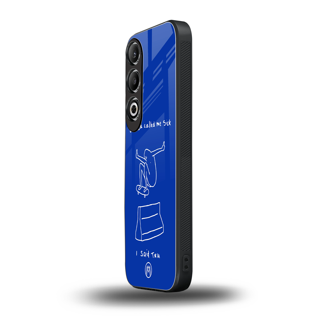 sick skateboarder blue doodle back phone cover | glass case for oneplus nord ce 4