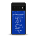 sick skateboarder blue doodle back phone cover | glass case for google pixel 6 pro