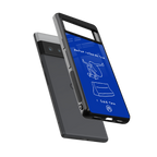 sick skateboarder blue doodle back phone cover | glass case for google pixel 6 pro