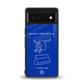 sick skateboarder blue doodle back phone cover | glass case for Google Pixel 6A