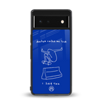 sick skateboarder blue doodle back phone cover | glass case for Google Pixel 6A