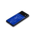 sick skateboarder blue doodle back phone cover | glass case for Google Pixel 6A
