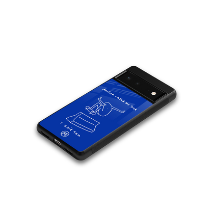 sick skateboarder blue doodle back phone cover | glass case for Google Pixel 6A