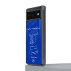 sick skateboarder blue doodle back phone cover | glass case for Google Pixel 6A